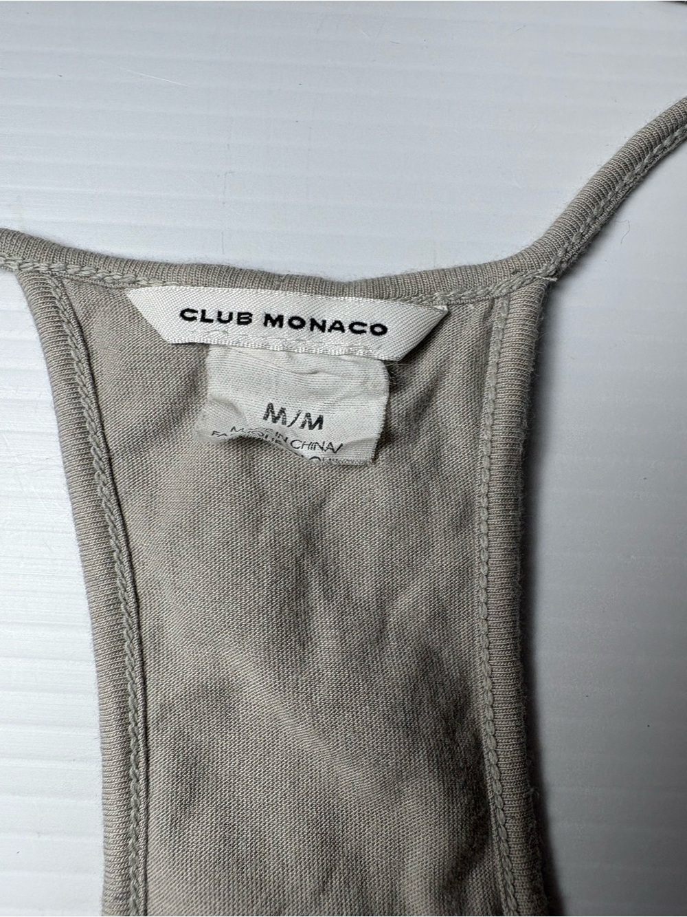 Club Monaco Light Grey Ruffle Tiered Spaghetti Strap Camisole - Picture 5 of 5